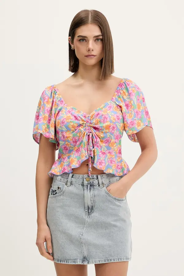 Rip Curl Rip Curl bluza s volanima za žene od viskoze MALIBU COVE