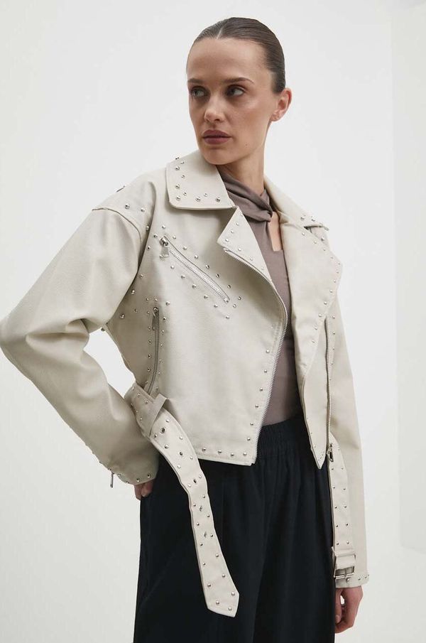 Answear Lab Rokerica Answear Lab za žene, boja: bež, za prijelazno razdoblje, oversize