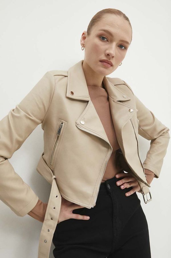 Answear Lab Rokerica Answear Lab za žene, boja: bež, za prijelazno razdoblje