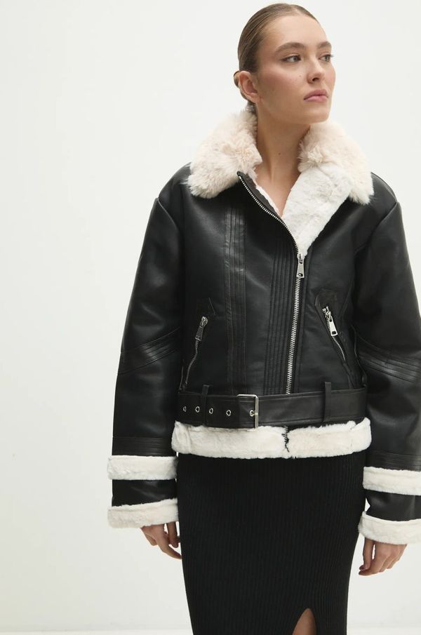 Answear Lab Rokerica Answear Lab za žene, boja: crna, za prijelazno razdoblje, oversize