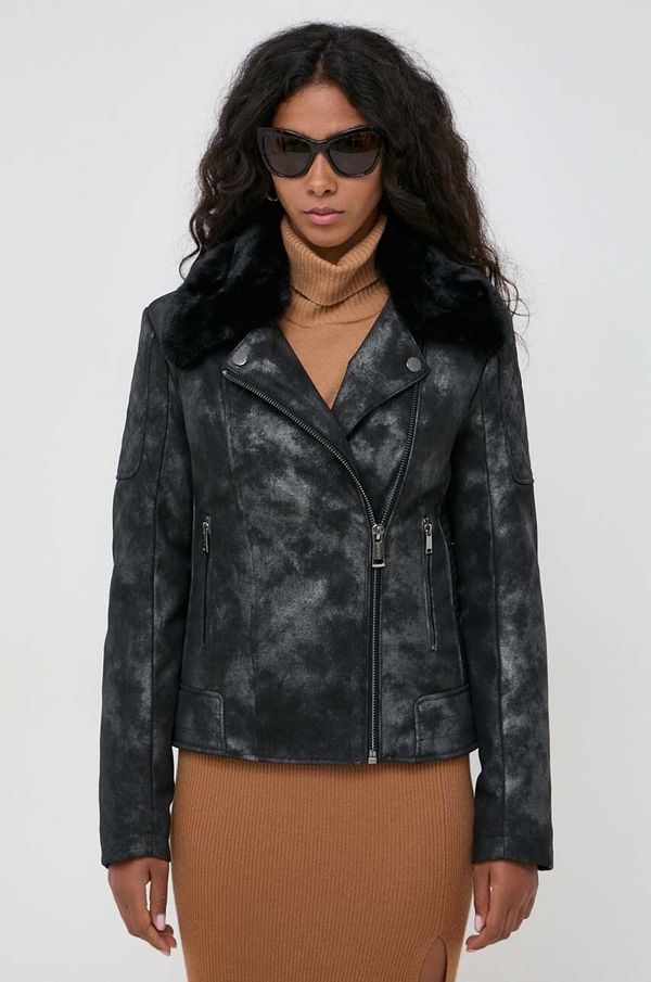 Guess Rokerica Guess za žene, boja: crna, za prijelazno razdoblje