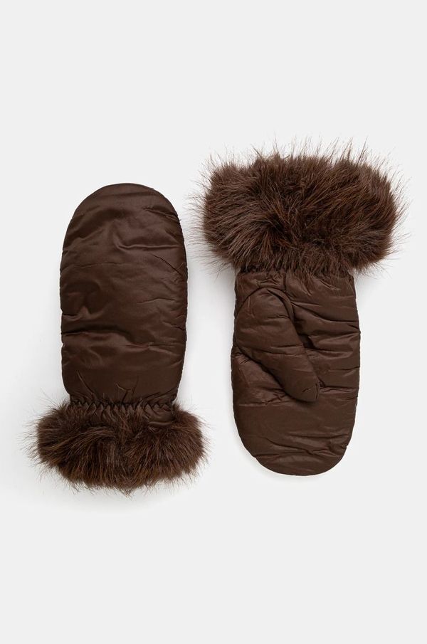 Answear Lab Rukavice Answear Lab za žene, boja: smeđa