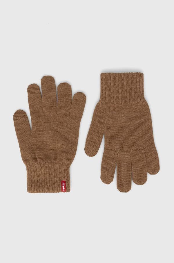 Levi's Rukavice Levi's boja: smeđa, D7542-0012