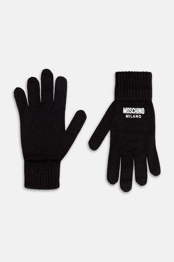 Moschino Rukavice Moschino za žene, boja: crna, M3155 65252