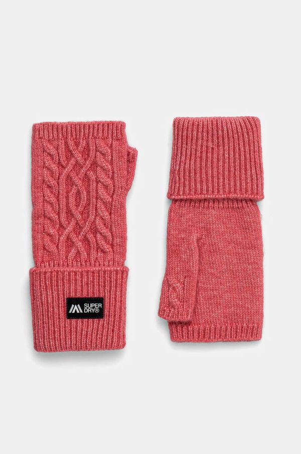 Superdry Rukavice s dodatkom vune Superdry boja: ružičasta, W9310075A-L6W