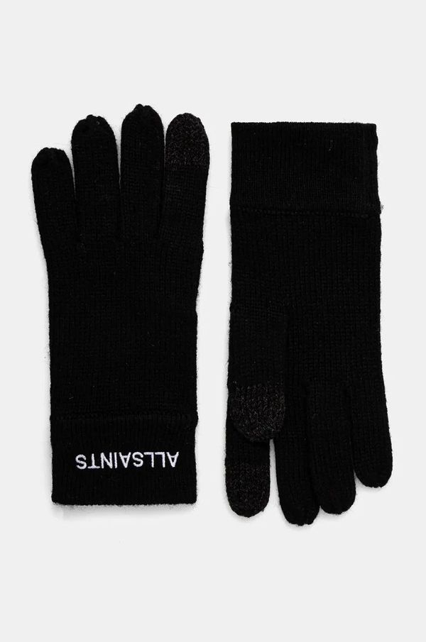 AllSaints Rukavice s primjesom vune AllSaints boja: crna, 29AS101710