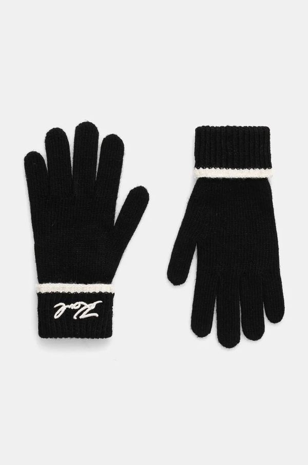 Karl Lagerfeld Rukavice s primjesom vune Karl Lagerfeld boja: crna, 246W3601