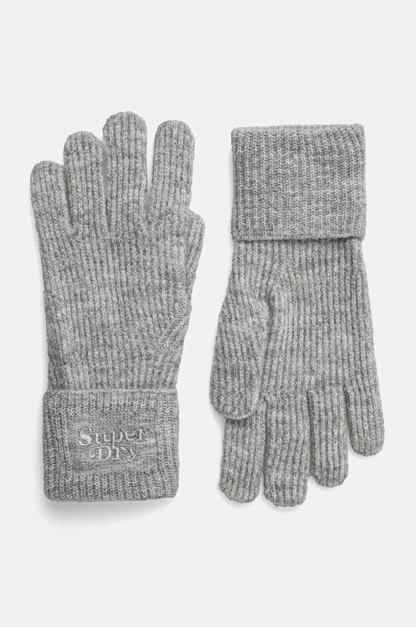 Superdry Rukavice s primjesom vune Superdry boja: siva, Y9310077A-2XF