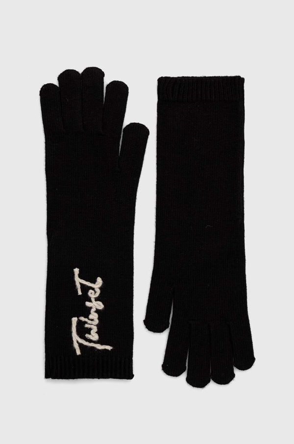 Twinset Rukavice Twinset za žene, boja: crna, 242TA4151