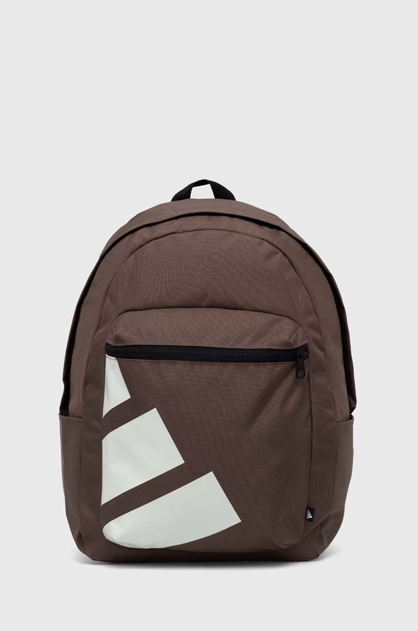 adidas Ruksak adidas boja: smeđa, veliki, s tiskom, IX7990