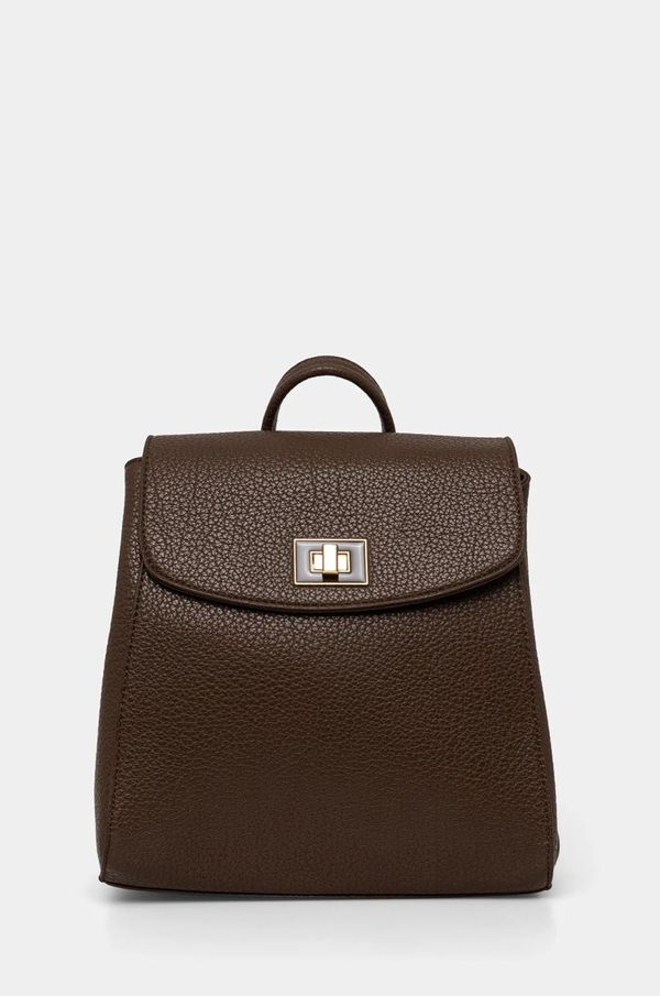 Answear Lab Ruksak Answear Lab za žene, boja: smeđa, mali, bez uzorka