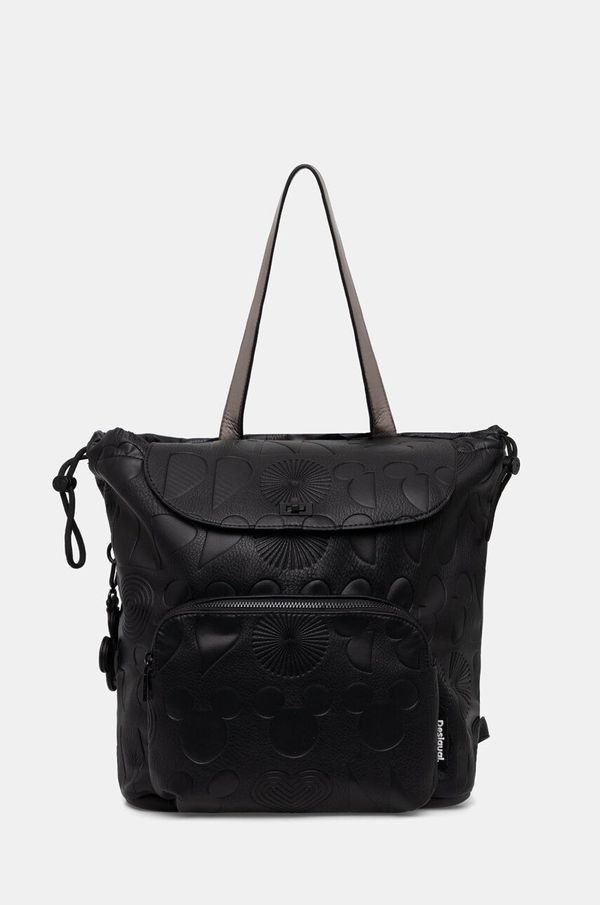 Desigual Ruksak Desigual ALL MICKEY KRAPINA za žene, boja: crna, veliki, bez uzorka, 24WAKP01