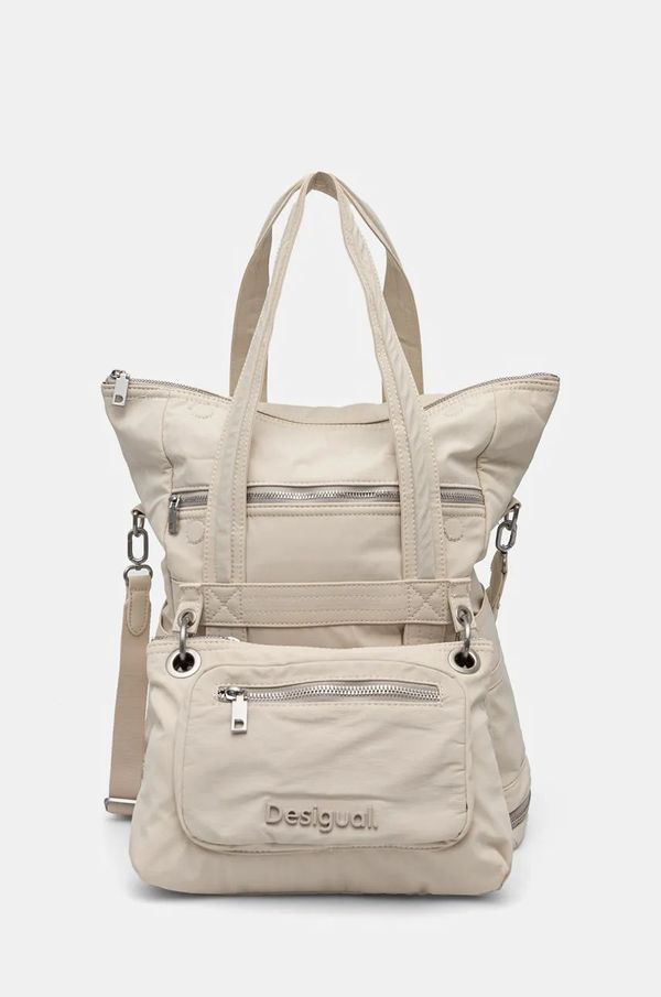 Desigual Ruksak Desigual BASIC MODULAR za žene, boja: bež, veliki, bez uzorka, 24WAKY17