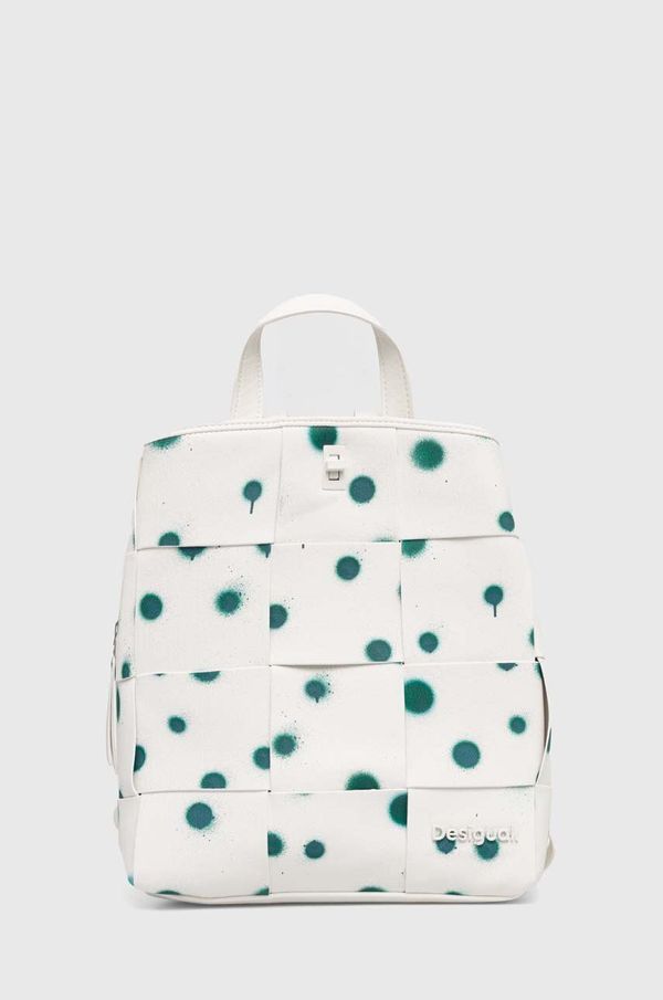 Desigual Ruksak Desigual boja: bijela, mali, s uzorkom