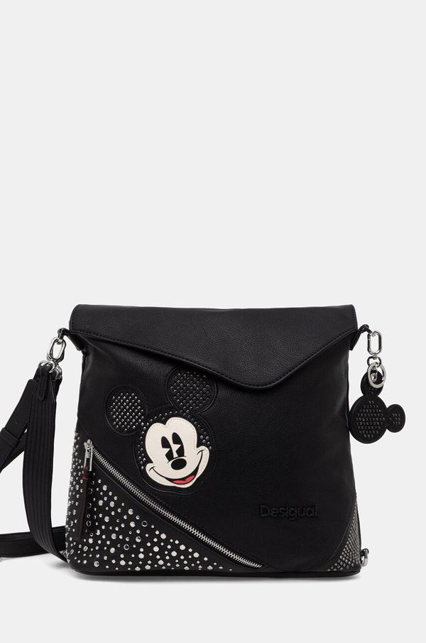 Desigual Ruksak Desigual MICKEY STUDSTYLE JER za žene, boja: crna, veliki, s aplikacijom, 24WAKP21