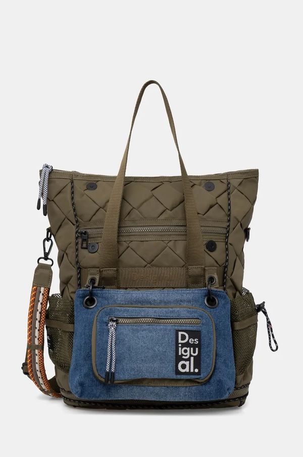 Desigual Ruksak Desigual REPRISE MODULARIS BRA za žene, boja: zelena, veliki, s uzorkom, 24WAKY06