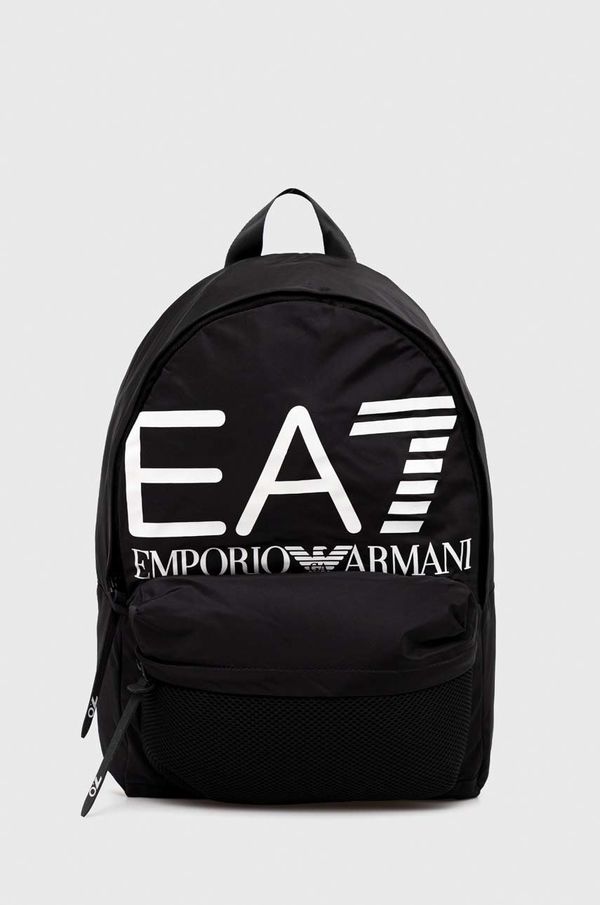 EA7 Emporio Armani Ruksak EA7 Emporio Armani boja: crna, veliki, s tiskom