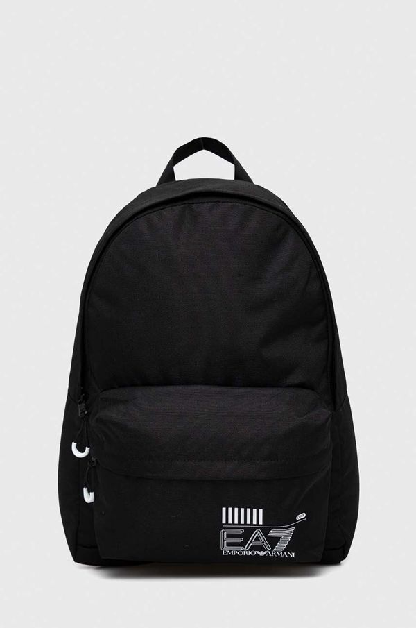EA7 Emporio Armani Ruksak EA7 Emporio Armani boja: crna, veliki, s tiskom