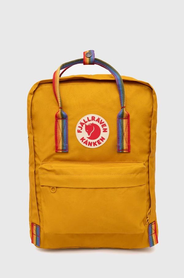 Fjallraven Ruksak Fjallraven Kanken Rainbow za žene, boja: narančasta, veliki, s aplikacijom, F23620