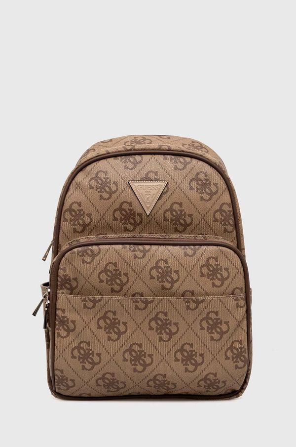 Guess Ruksak Guess BERTA za žene, boja: smeđa, veliki, s uzorkom, TWB868 89900