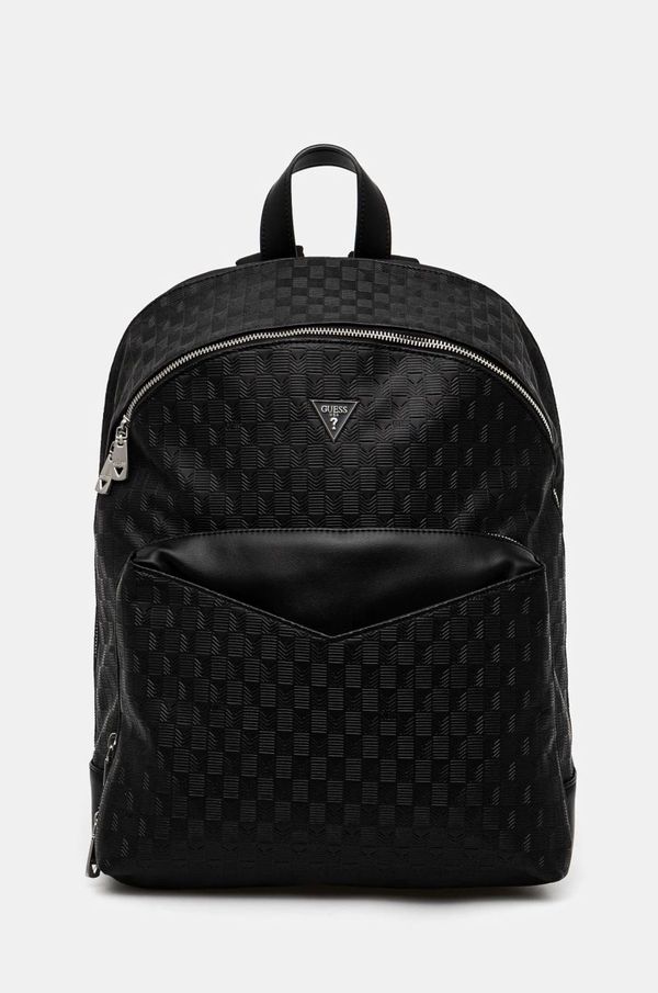 Guess Ruksak Guess SIENA za muškarce, boja: crna, veliki, s uzorkom, HMSIDE P5108