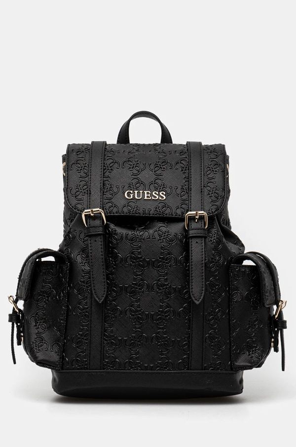 Guess Ruksak Guess za žene, boja: crna, mali, bez uzorka, V5RZ05 WGZ00