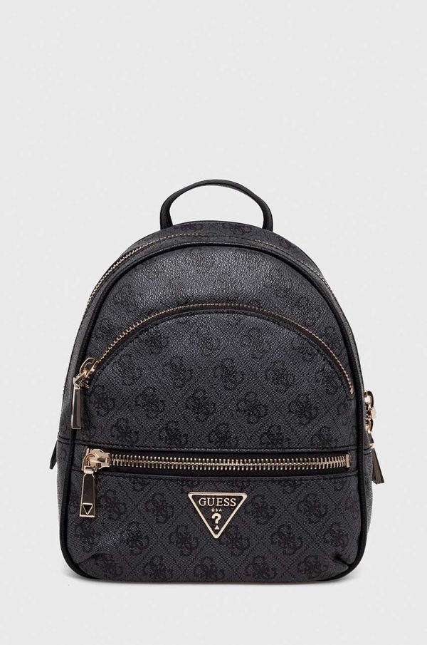 Guess Ruksak Guess za žene, boja: crna, mali, s uzorkom