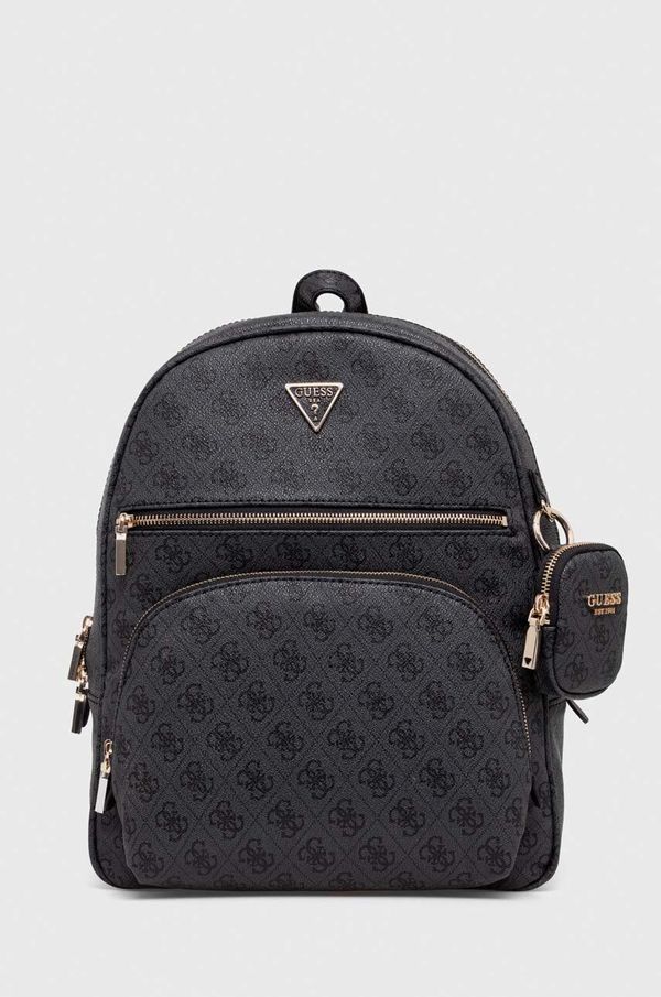 Guess Ruksak Guess za žene, boja: crna, veliki, s uzorkom