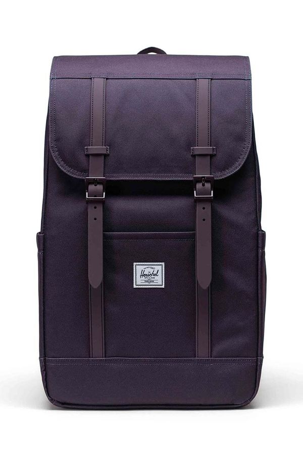 Herschel Ruksak Herschel Retreat Backpack boja: ljubičasta, veliki, bez uzorka
