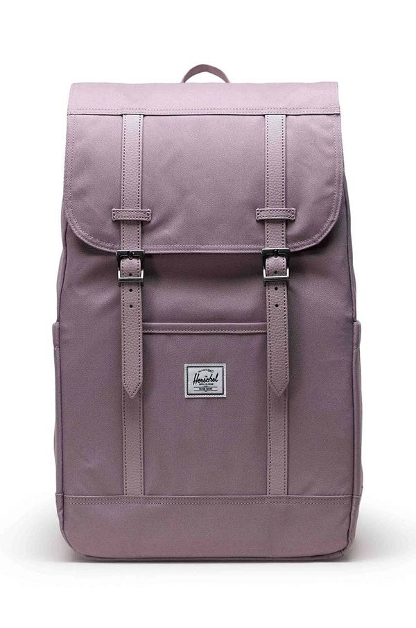 Herschel Ruksak Herschel Retreat Backpack boja: ljubičasta, veliki, bez uzorka