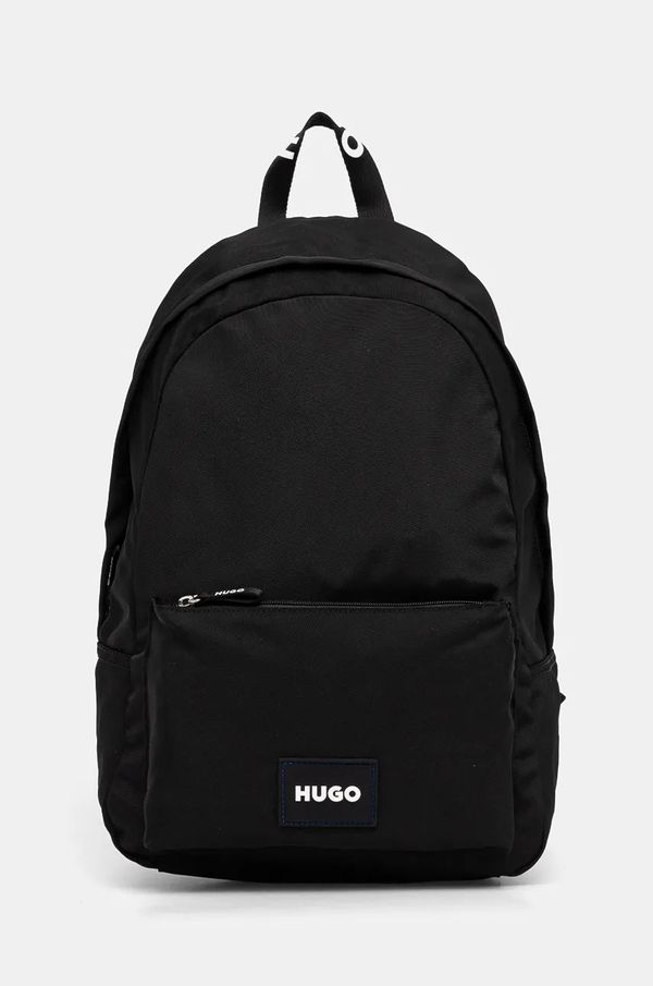 Hugo Blue Ruksak Hugo Blue za muškarce, boja: crna, veliki, s aplikacijom, 50531717
