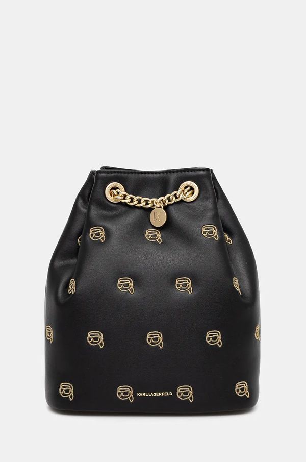 Karl Lagerfeld Ruksak Karl Lagerfeld boja: crna, mali, s aplikacijom, 246W3033