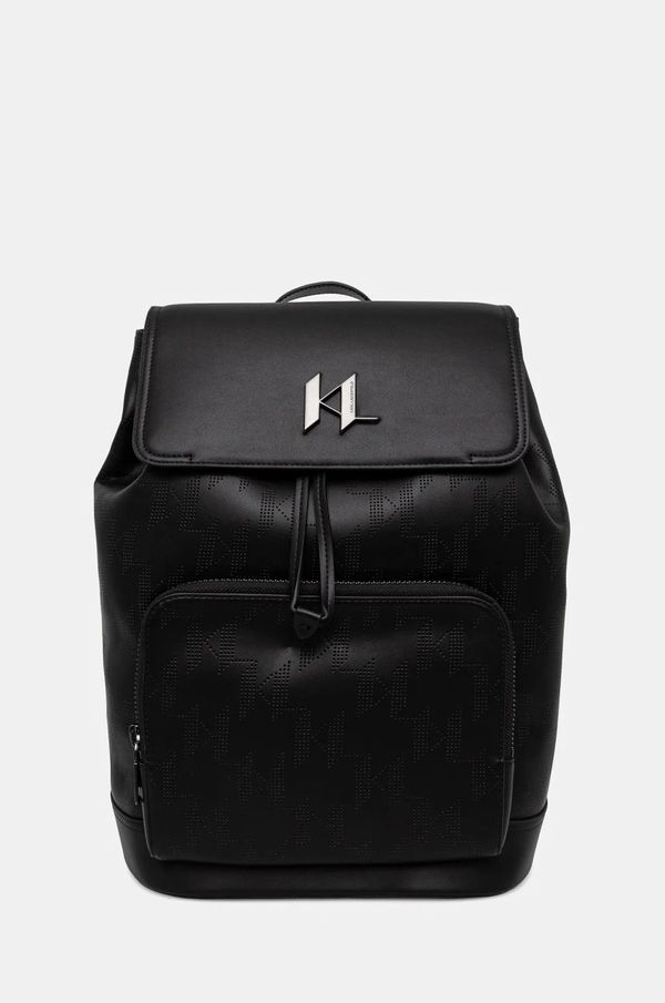 Karl Lagerfeld Ruksak Karl Lagerfeld za muškarce, boja: crna, veliki, bez uzorka, 246M3077