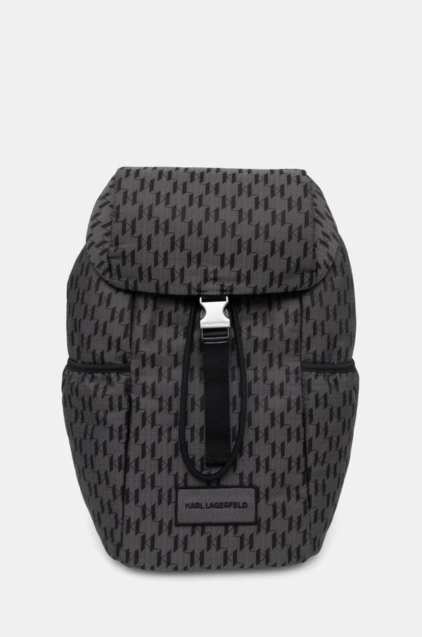 Karl Lagerfeld Ruksak Karl Lagerfeld za muškarce, boja: siva, veliki, s uzorkom, A1M30411