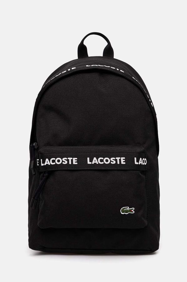 Lacoste Ruksak Lacoste boja: crna, veliki, s aplikacijom, NU4685NZ