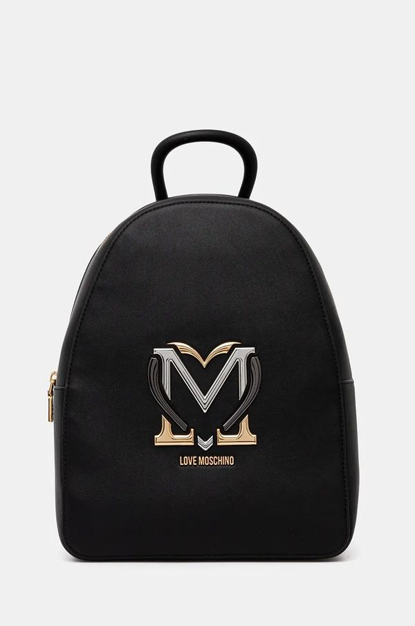 Love Moschino Ruksak Love Moschino za žene, boja: crna, mali, s aplikacijom, JC4331PP0L