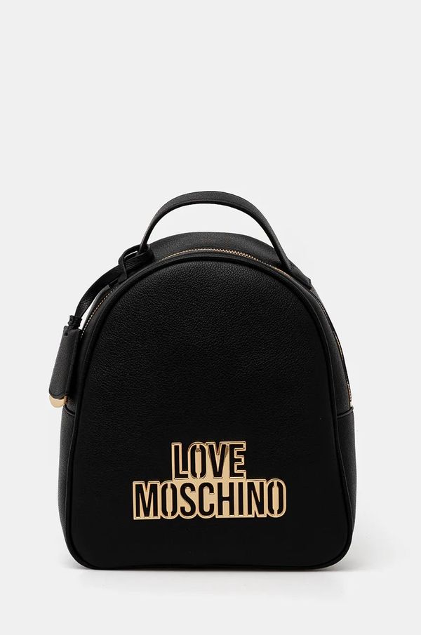 Love Moschino Ruksak Love Moschino za žene, boja: crna, mali, s aplikacijom, JC4338PP0L