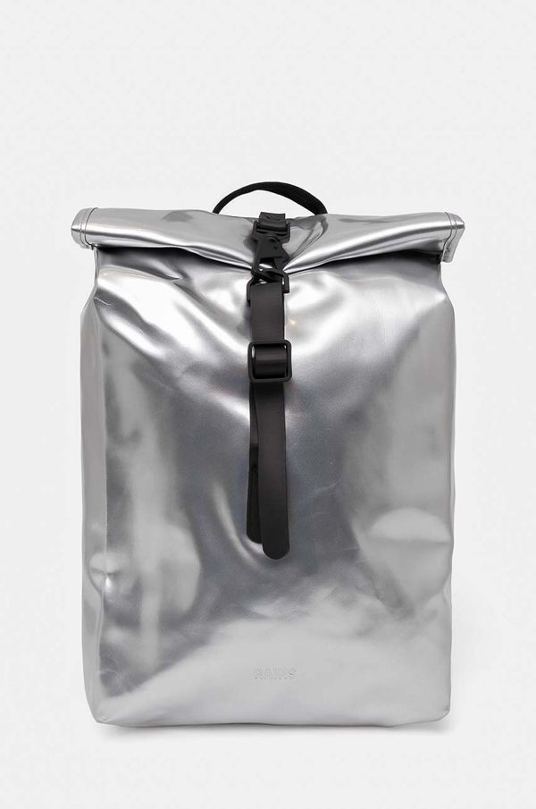 Rains Ruksak Rains Rolltop Rucksack Mini W3 boja: srebrna, veliki, bez uzorka, 13330-51