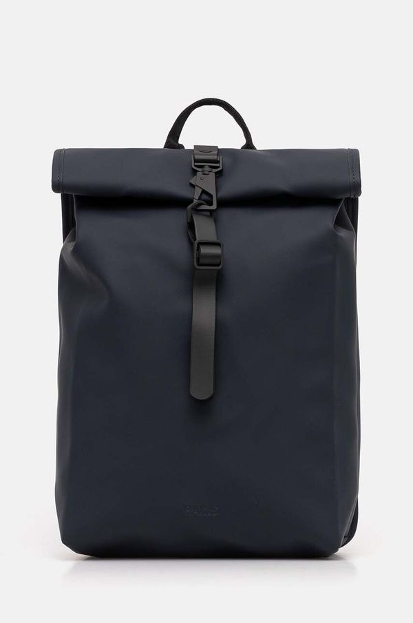 Rains Ruksak Rains Rolltop Rucksack Mini W3 boja: tamno plava, veliki, bez uzorka, 13330-47