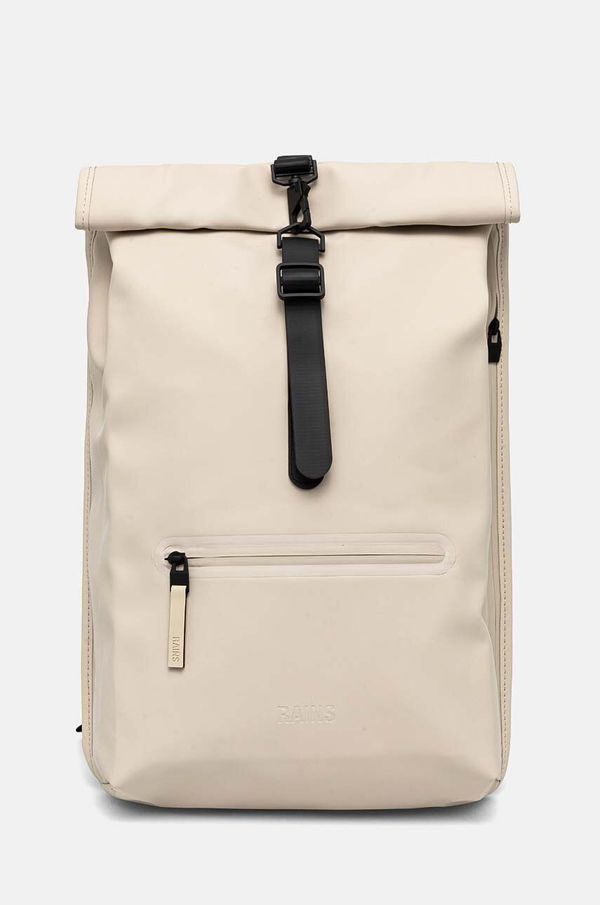 Rains Ruksak Rains Rolltop Rucksack W3 boja: bež, veliki, bez uzorka, 13320-26