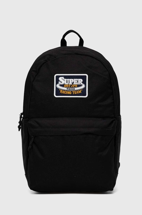Superdry Ruksak Superdry za žene, boja: crna, veliki, s aplikacijom, W9110383A-02A