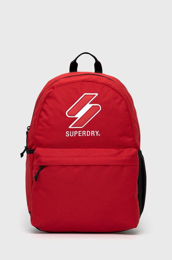 Superdry Ruksak Superdry za žene, boja: crvena, veliki, s aplikacijom