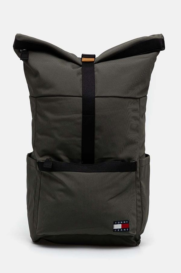 Tommy Jeans Ruksak Tommy Jeans za muškarce, boja: zelena, veliki, bez uzorka, AM0AM12414