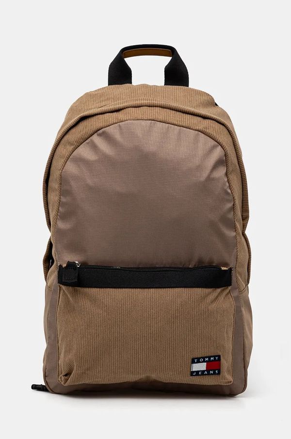 Tommy Jeans Ruksak Tommy Jeans za muškarce, boja: zelena, veliki, bez uzorka, AM0AM12619