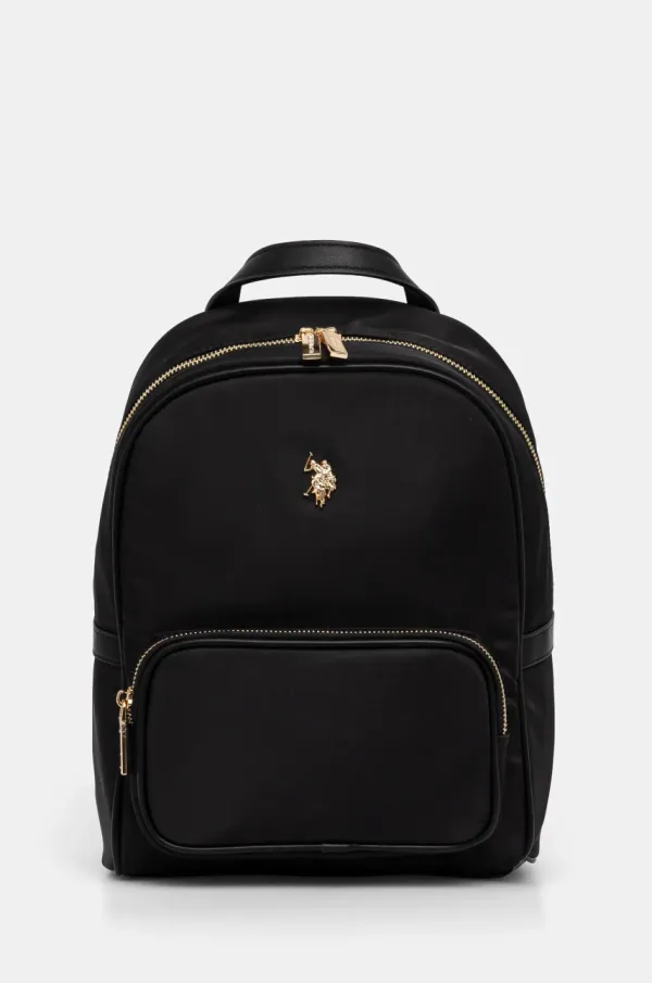 U.S. Polo Assn. Ruksak U.S. Polo Assn. HOUSTON za žene, boja: crna, mali, bez uzorka, BEUHU6388WIP