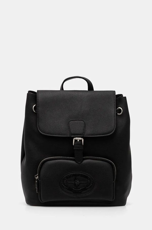 U.S. Polo Assn. Ruksak U.S. Polo Assn. Retro za žene, boja: crna, mali, bez uzorka, BIURQ8432WVW