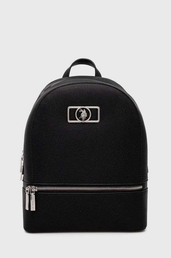 U.S. Polo Assn. Ruksak U.S. Polo Assn. za žene, boja: crna, mali, bez uzorka