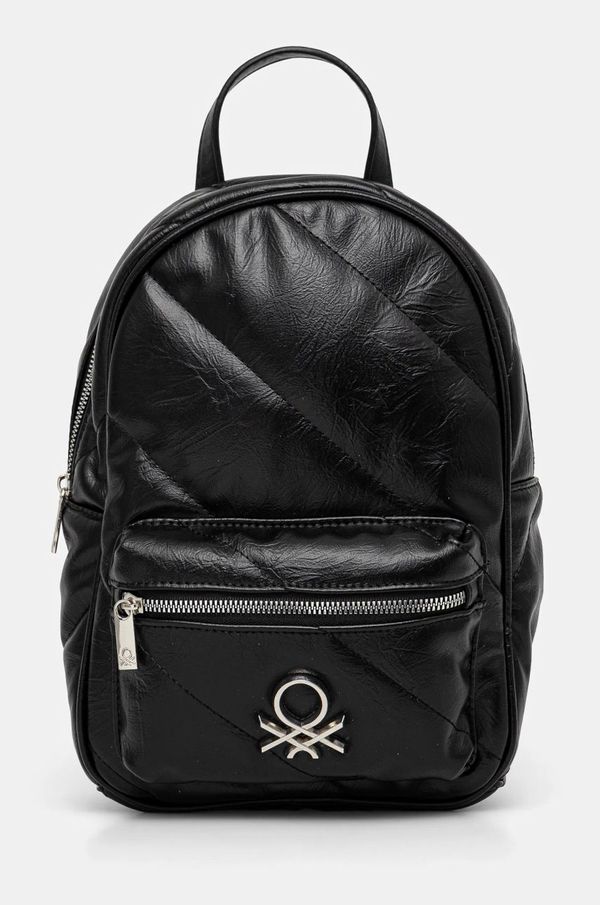 United Colors of Benetton Ruksak United Colors of Benetton za žene, boja: crna, mali, s aplikacijom, 62IZDY06H