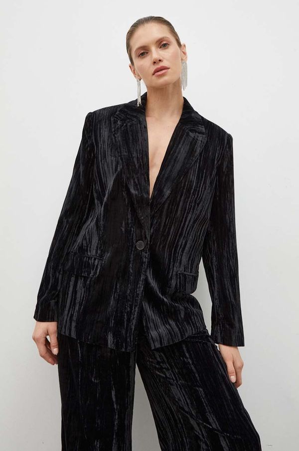 2NDDAY Sako 2NDDAY boja: crna, jednoredno zakopčavanje, bez uzorka