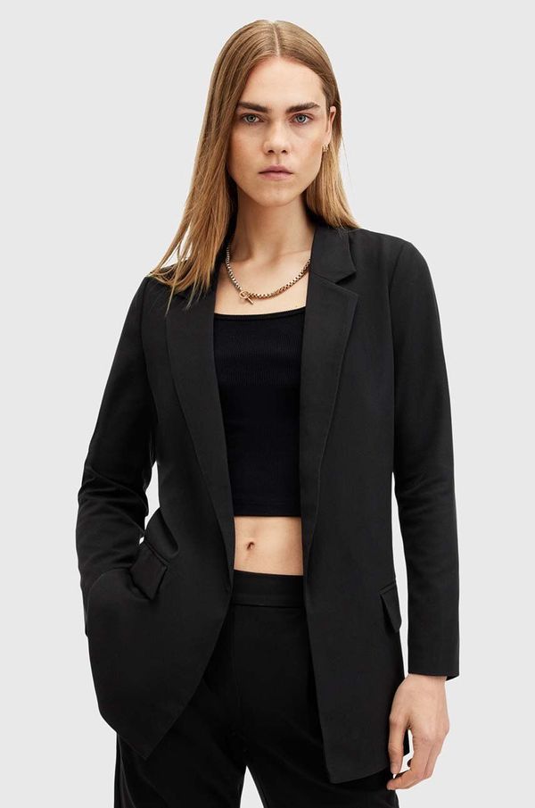 AllSaints Sako AllSaints ALEIDA TRI BLAZER boja: crna, bez zakopčavanja, bez uzorka, W008QZ